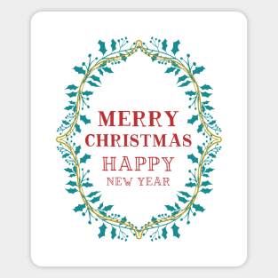 Holly Christmas Design Magnet